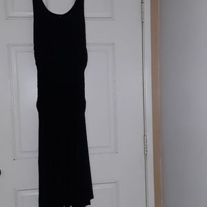 Mid length black dress